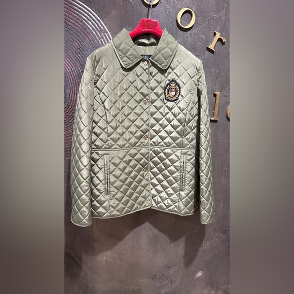 Ralph Lauren Water Repellent Quilted Jacket In Summer Sage size L - Picture 2 of 4